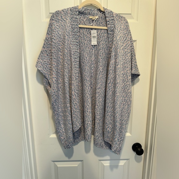 New with tags M\L sweater duster open knit Loft Cardigan
Heathered Marled Purple - Picture 2 of 8